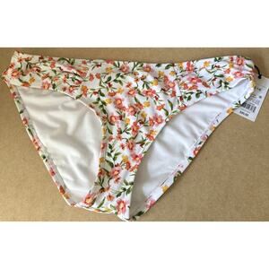 Shade & Shore Women's Shirred Side Hipster Bikini Bottom Floral Print L